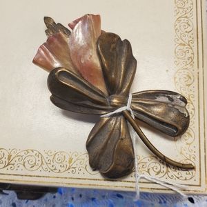 Vintage B.Blumenthal Oversized Flower Statement Brooch Victorian